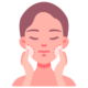 Girl with skincare